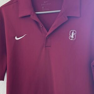 Nike Burgundy Polo Shirt with Stanford Logo